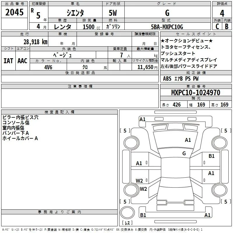 TOYOTA SIENTA 2023