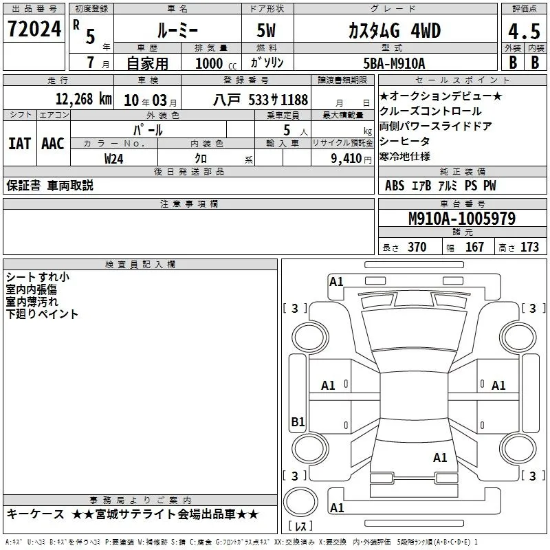 TOYOTA ROOMY 2023