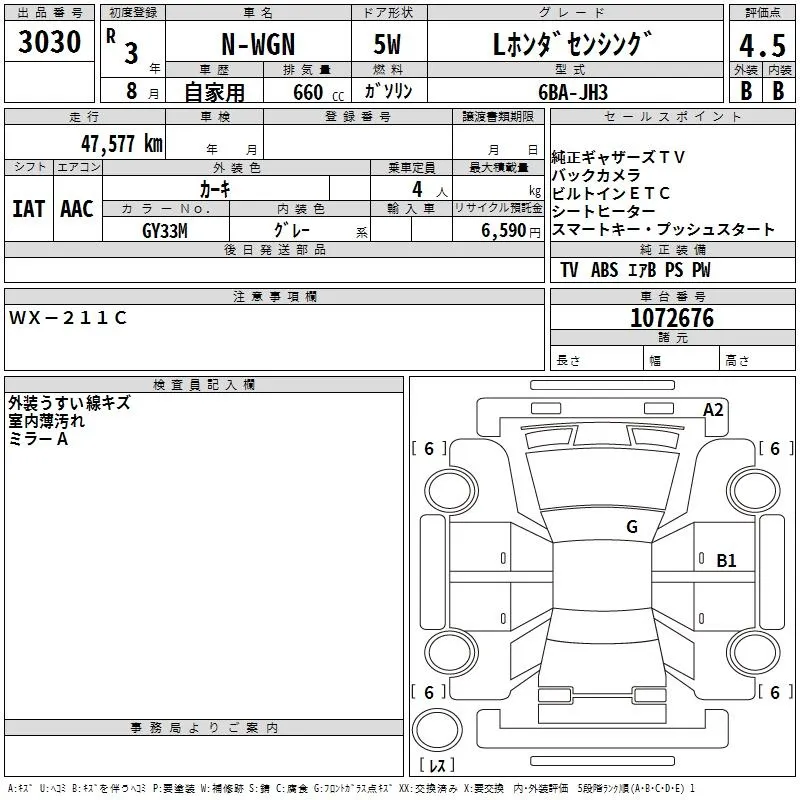 HONDA N WGN 2021