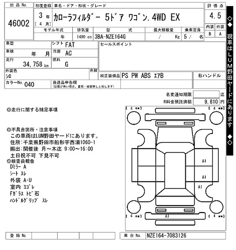 TOYOTA COROLLA FIELDER 2021