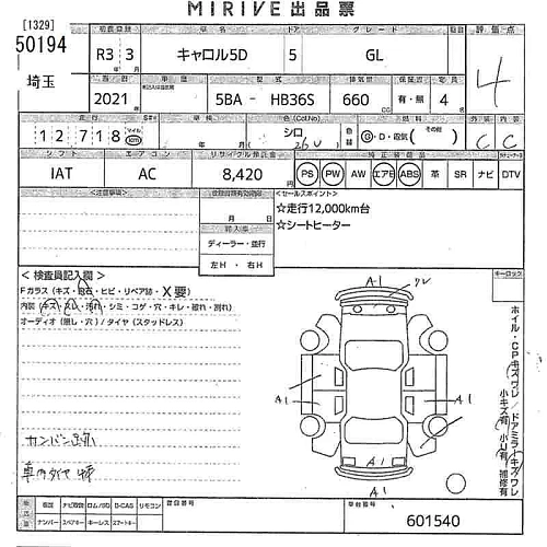 MAZDA CAROL 2021