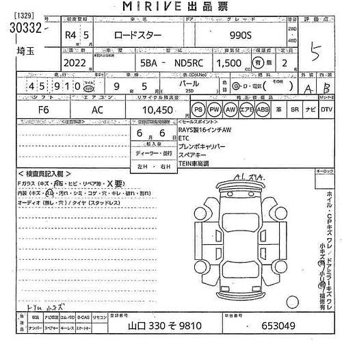 MAZDA ROADSTER 2022